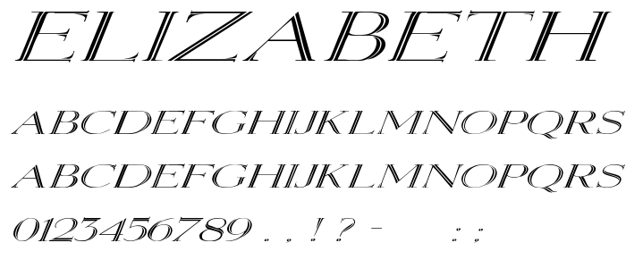 Elizabeth Ex Italic font